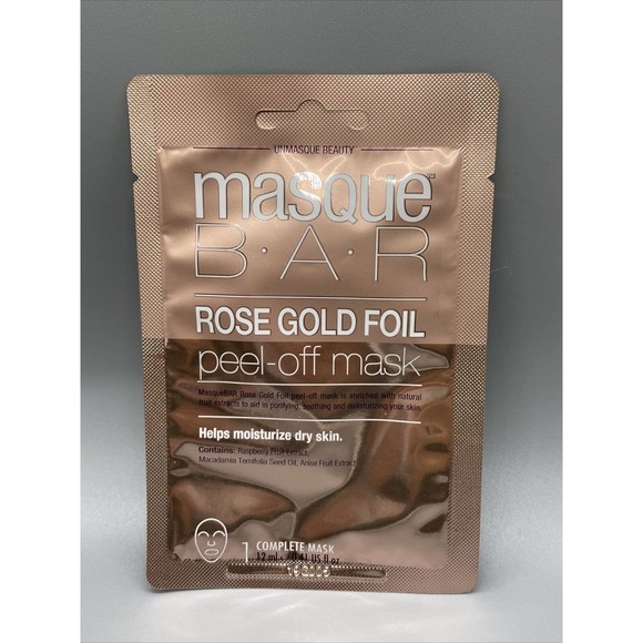 Rose Gold Foil Mask Masque Bar Peel Off Mask Lot #B275 - Picture 3 of 6
